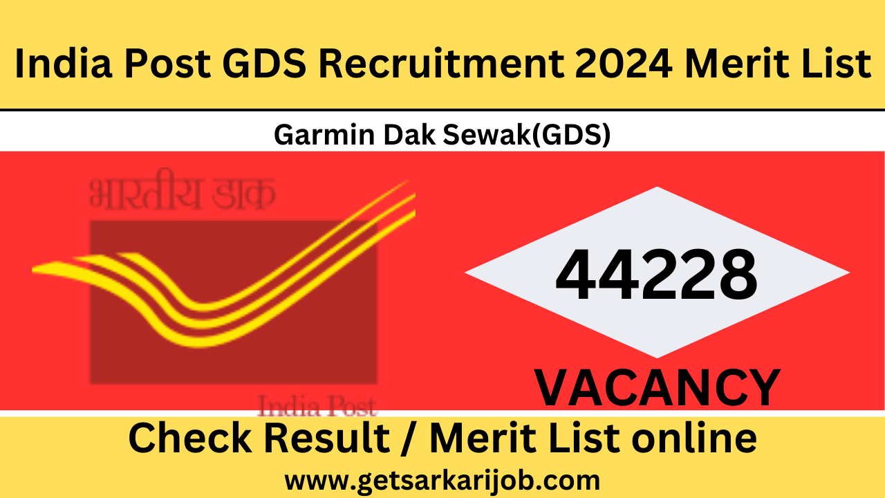 India Post GDS Recruitment 2024 Merit List