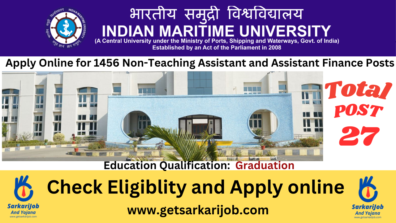 Indian Maritime University Assistant Recruitment 2024