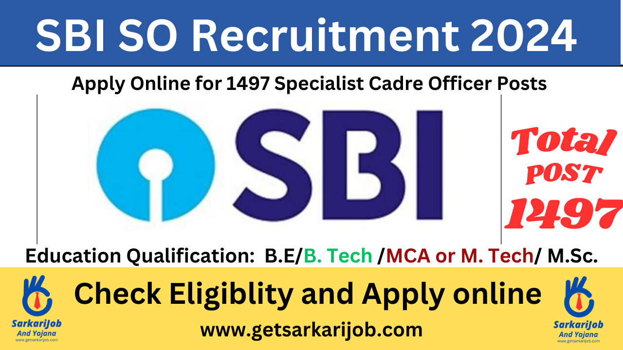 SBI SO Recruitment 2024