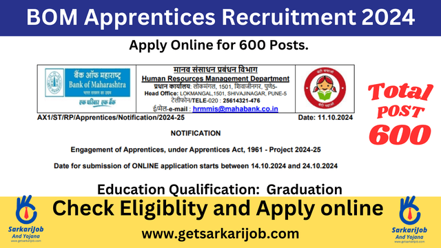 BOM Apprentices Recruitment 2024