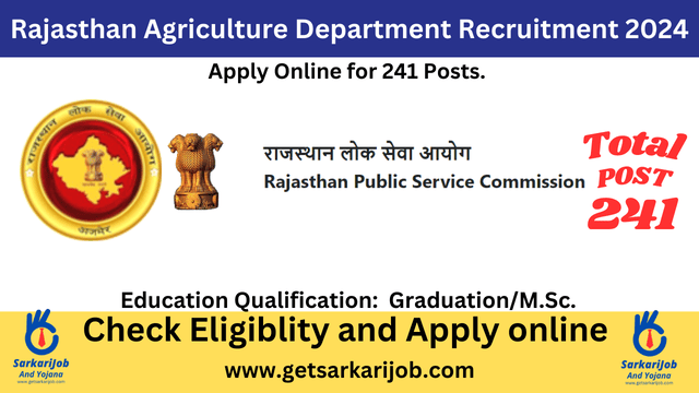 Rajasthan Agriculture Department Recruitment 2024